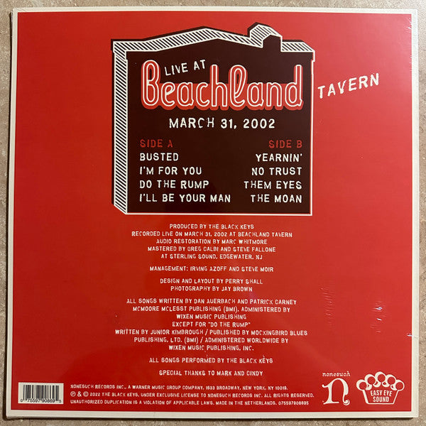 BLACK KEYS - LIVE AT BEACHLAND TAVERN (USED VINYL)