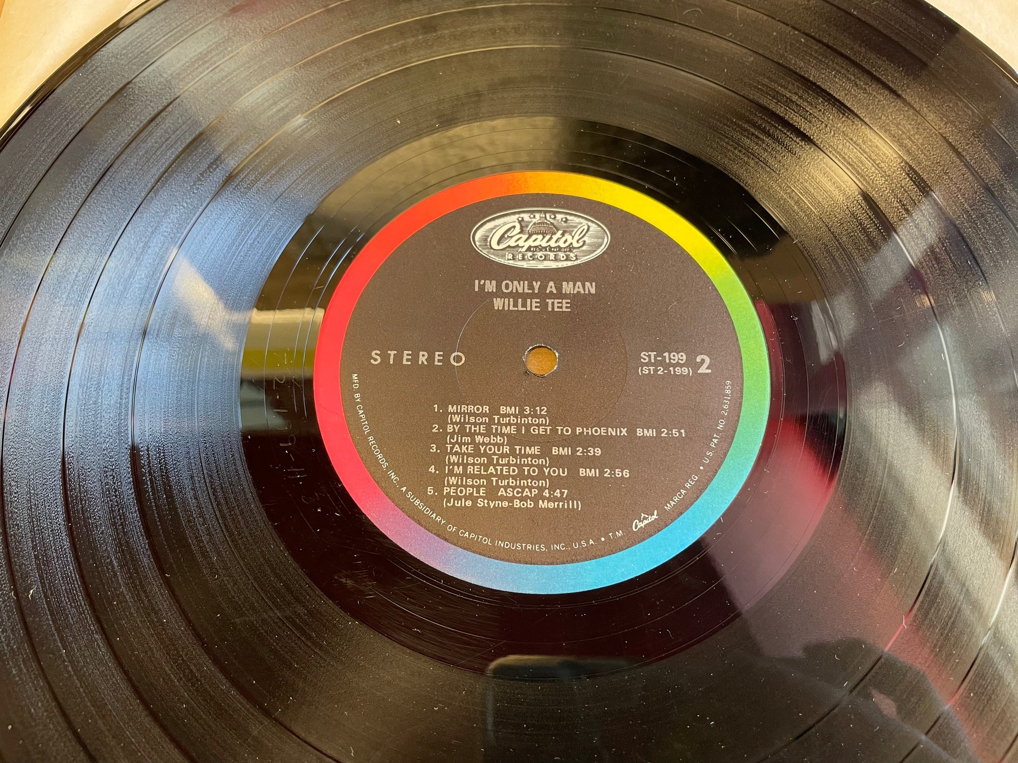 WILLIE TEE - I'M ONLY A MAN (USED VINYL)